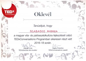 TEDxConversations oklevél
